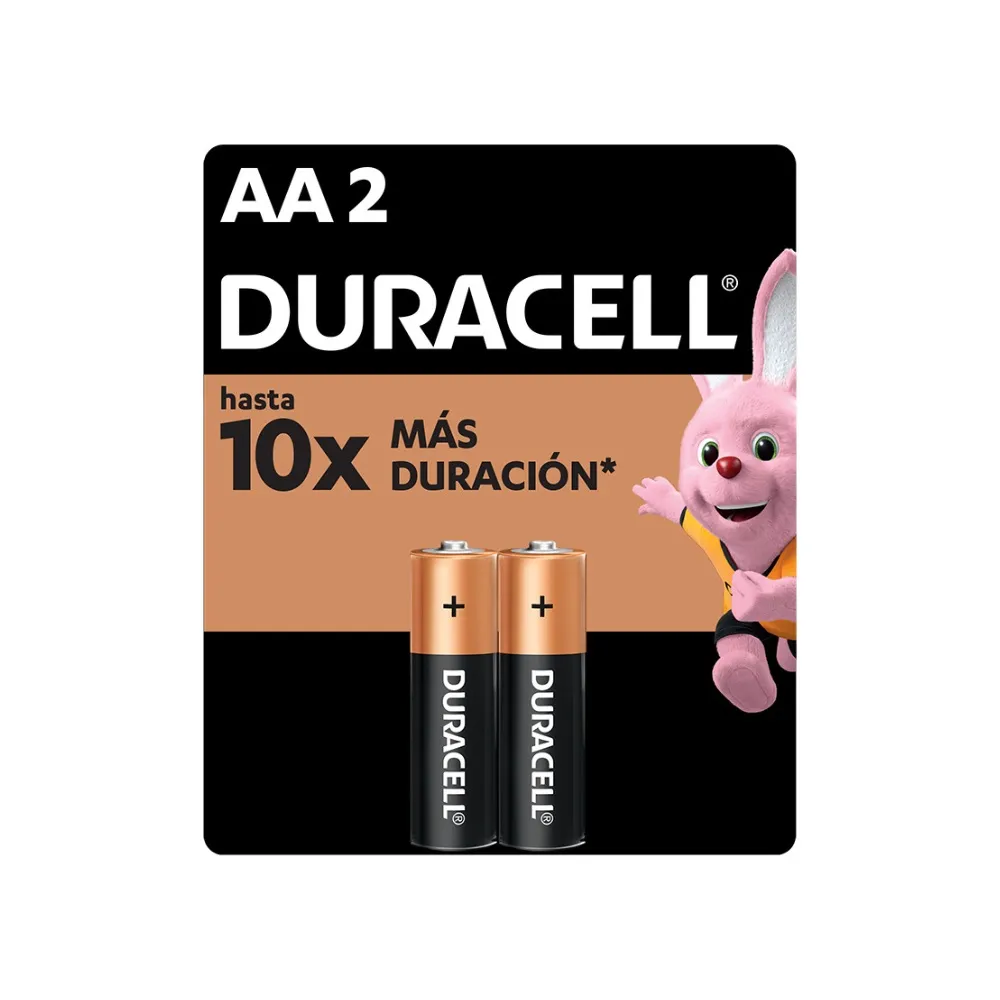 PILAS DURACELL DOBLE AA ENPAQUE X 2 UND
