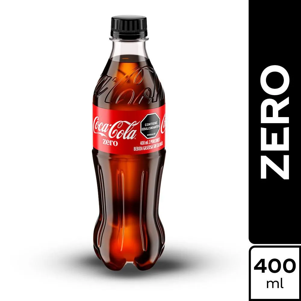 COCACOLA ZERO BOTELLA X 400 ML