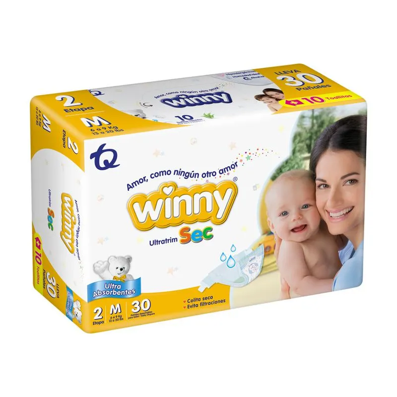 PAÑAL WINNY ULTRATRIM SEC ETAPA 2 PACA X 16 UND