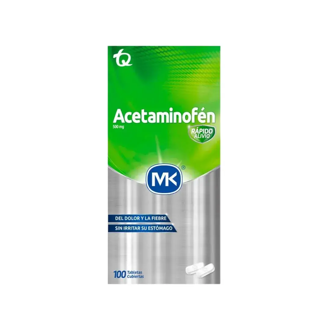 ACETAMINOFEN 500 MG RAPIDO ALIVIO CAJA X 100 TABLETAS (MK)