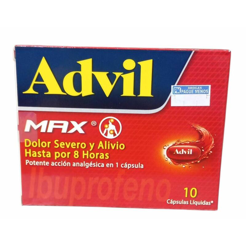 ADVIL MAX CAJA X 10 CAPSULAS LIQUIDAS (HALEON)