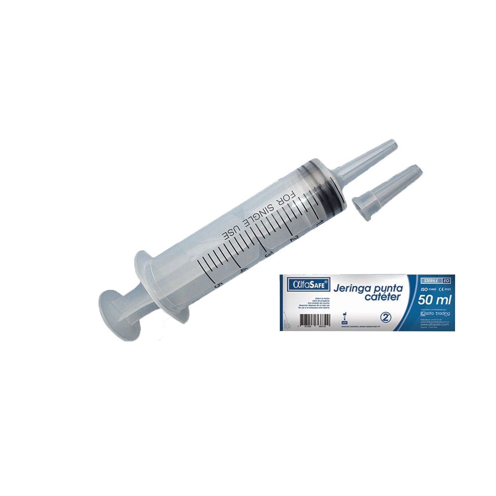 JERINGA 60 M PUNTA CATETER CAJA X 100 UND (ALFASAFE)