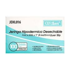 JERINGA  1 ML 3P 23GX1/2" CAJA X 100 UND (AMALGADENT)