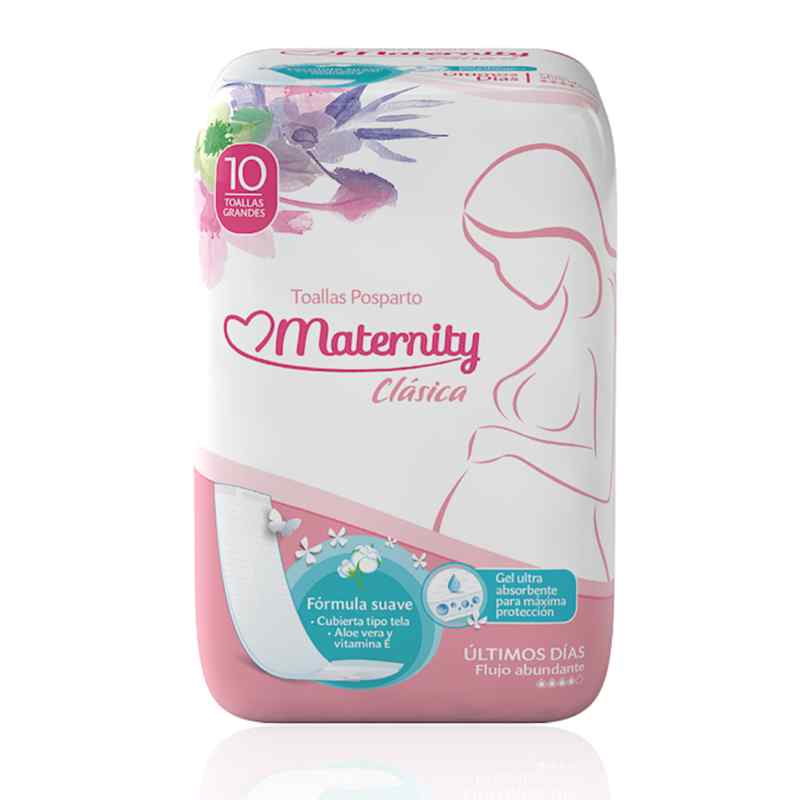 TOALLAS MATERNITY POSPARTO CLASICA X 10 UND