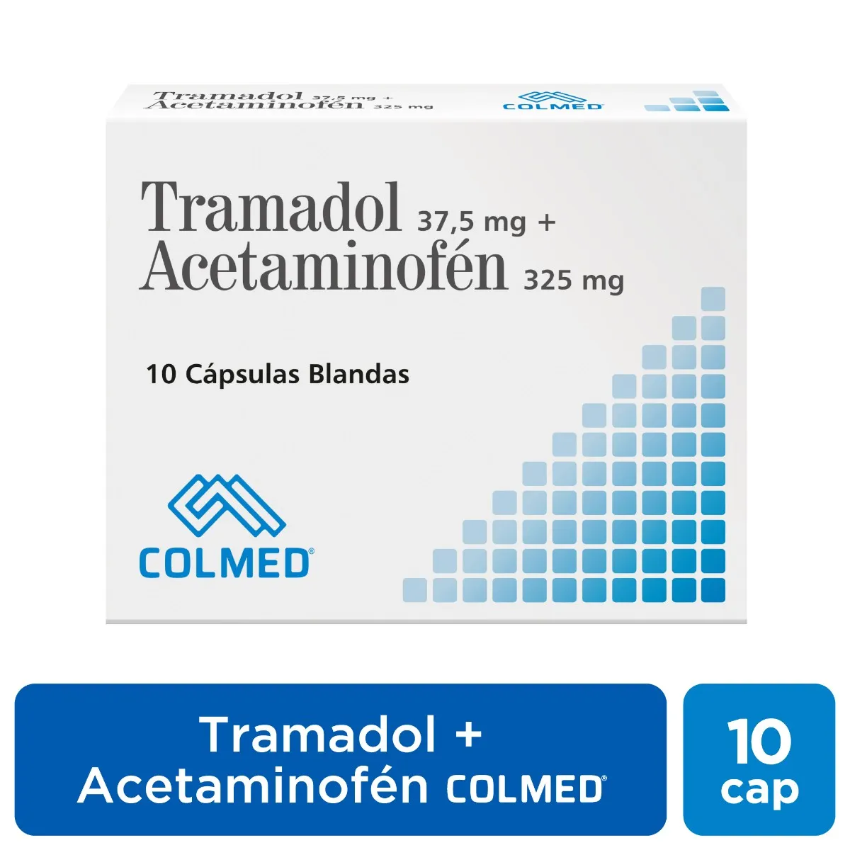 TRAMADOL 37,5 + ACETAMINOFEN 325MG CAJA X 10 CAPSULAS (COLMED)