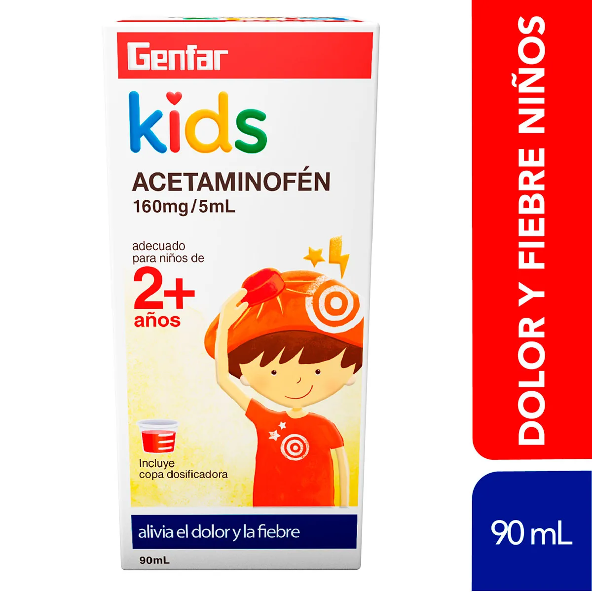 ACETAMINOFEN KIDS 2 + FRASCO X 90 ML (GENFAR)