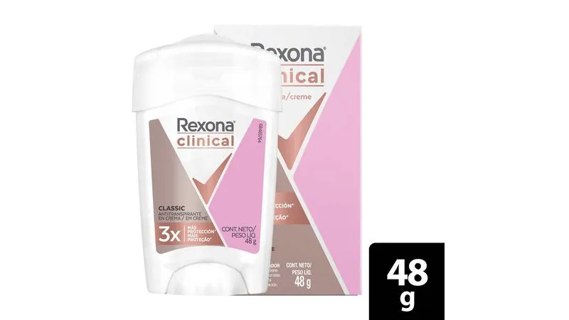 DESODORANTE REXONA CLINICAL CLEAN SCENT WOMEN BARRA FRASCO X 48 GR