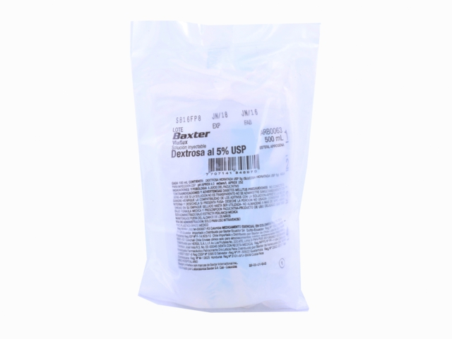 DEXTROSA 5% AGUA DESTILADA BOLSA X 500 ML (BAXTER)