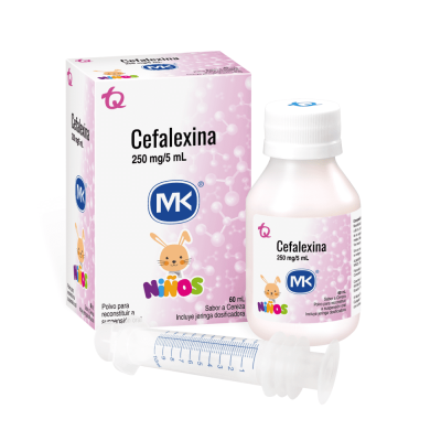 CEFALEXINA SUSPENSION 250 MG / 5 ML FRASCO X 60 ML (MK)
