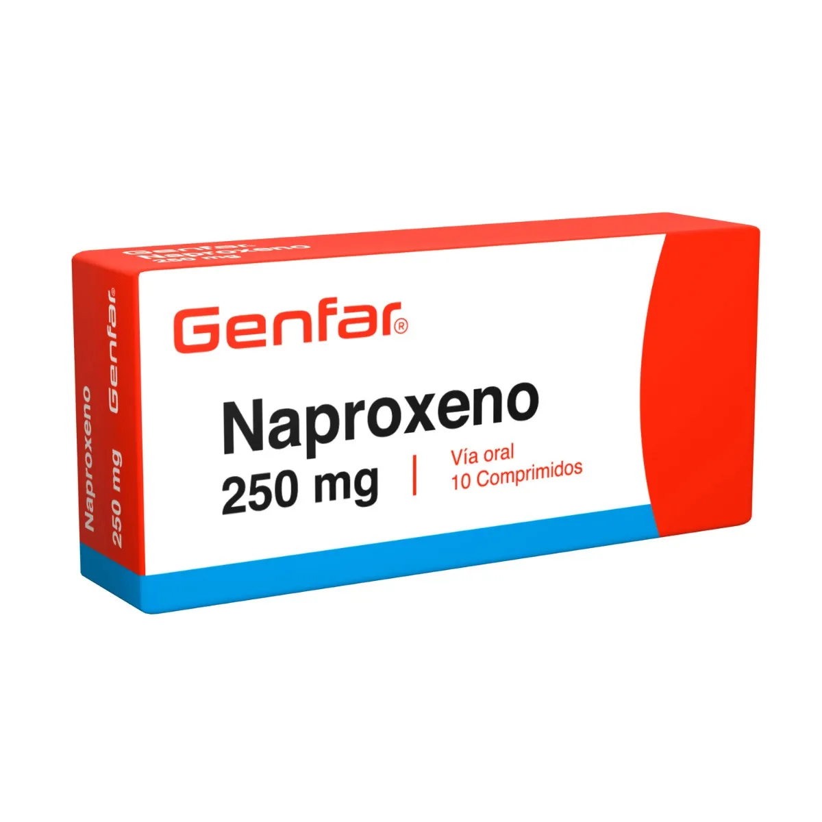 NAPROXENO 250 MG CAJA X 10 COMPRIMIDOS (GENFAR)