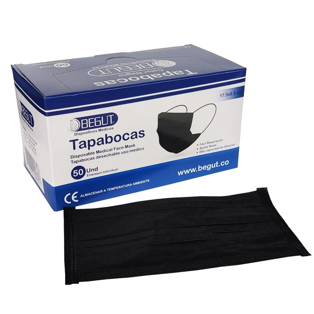 TAPABOCA NEGROS CAJA X 50 UND (BEGUT)
