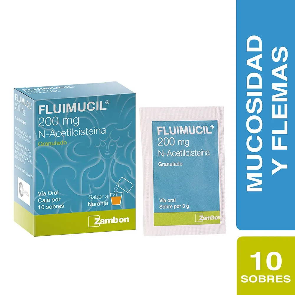 FLUIMUCIL 200 MG CAJA X 10 SOBRES (ZAMBON)