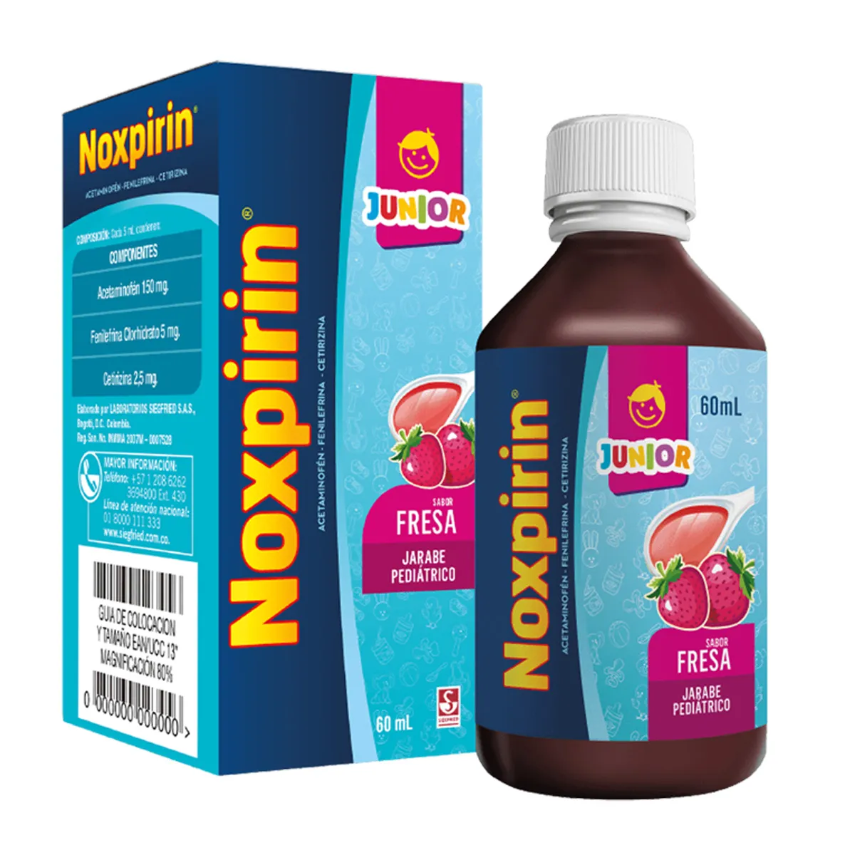 NOXPIRIN JARABE JUNIOR FRESA FRASCO X 60 ML (SIEGFRIED)