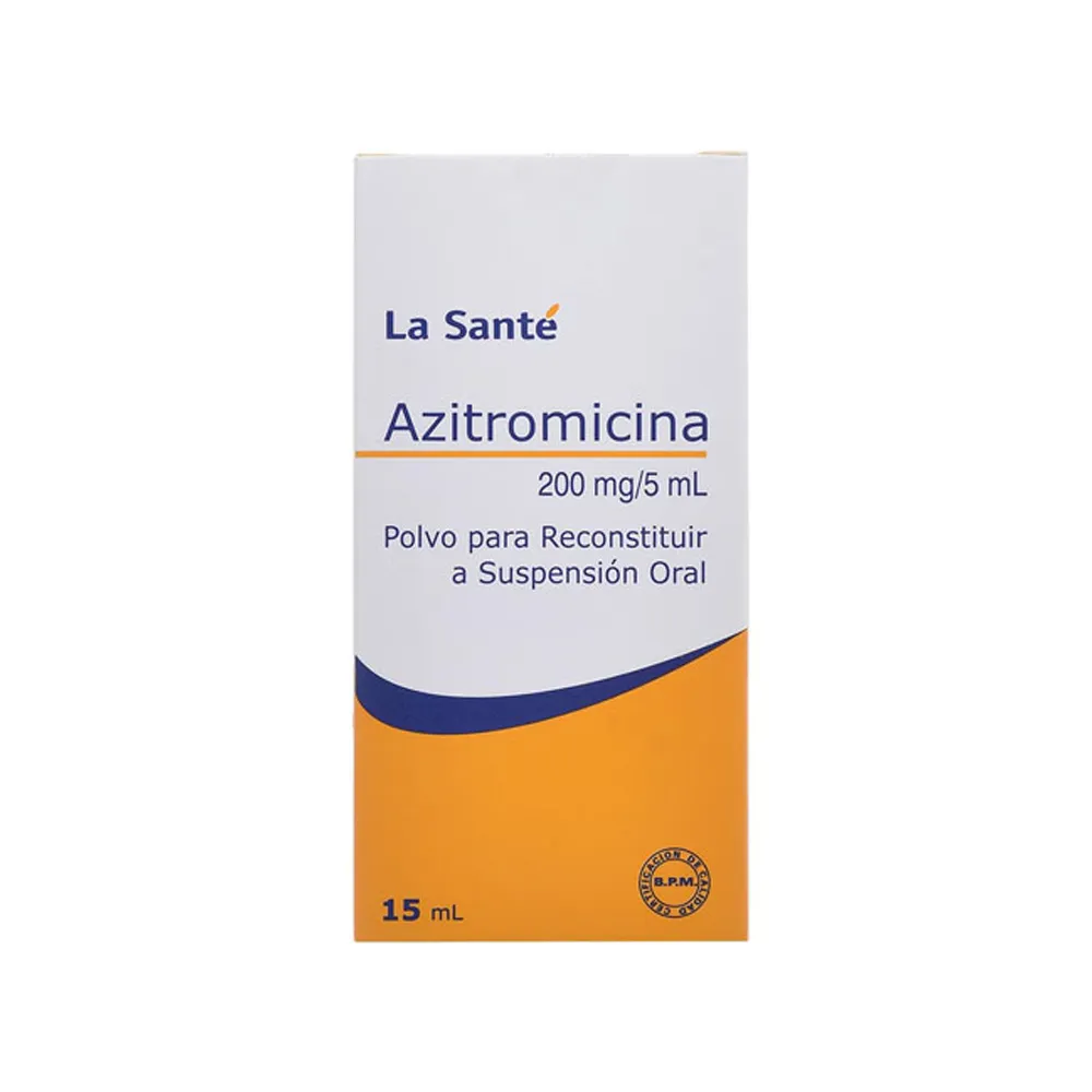 AZITROMICINA SUSPENSION 200 MG / 5 ML FRASCO X 15ML (LA SANTE)