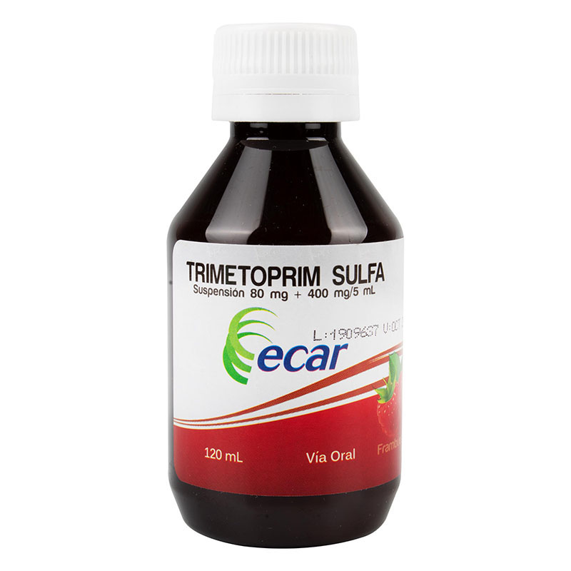 TRIMETOPRIM SULFA SUSPENSION 80 MG/400 MG 5ML FRASCO X 120 ML (ECAR)