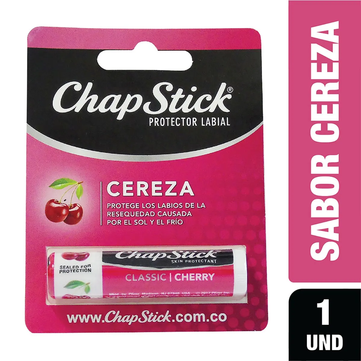 CHAP STICK PROCTETOR LABIAL CEREZA