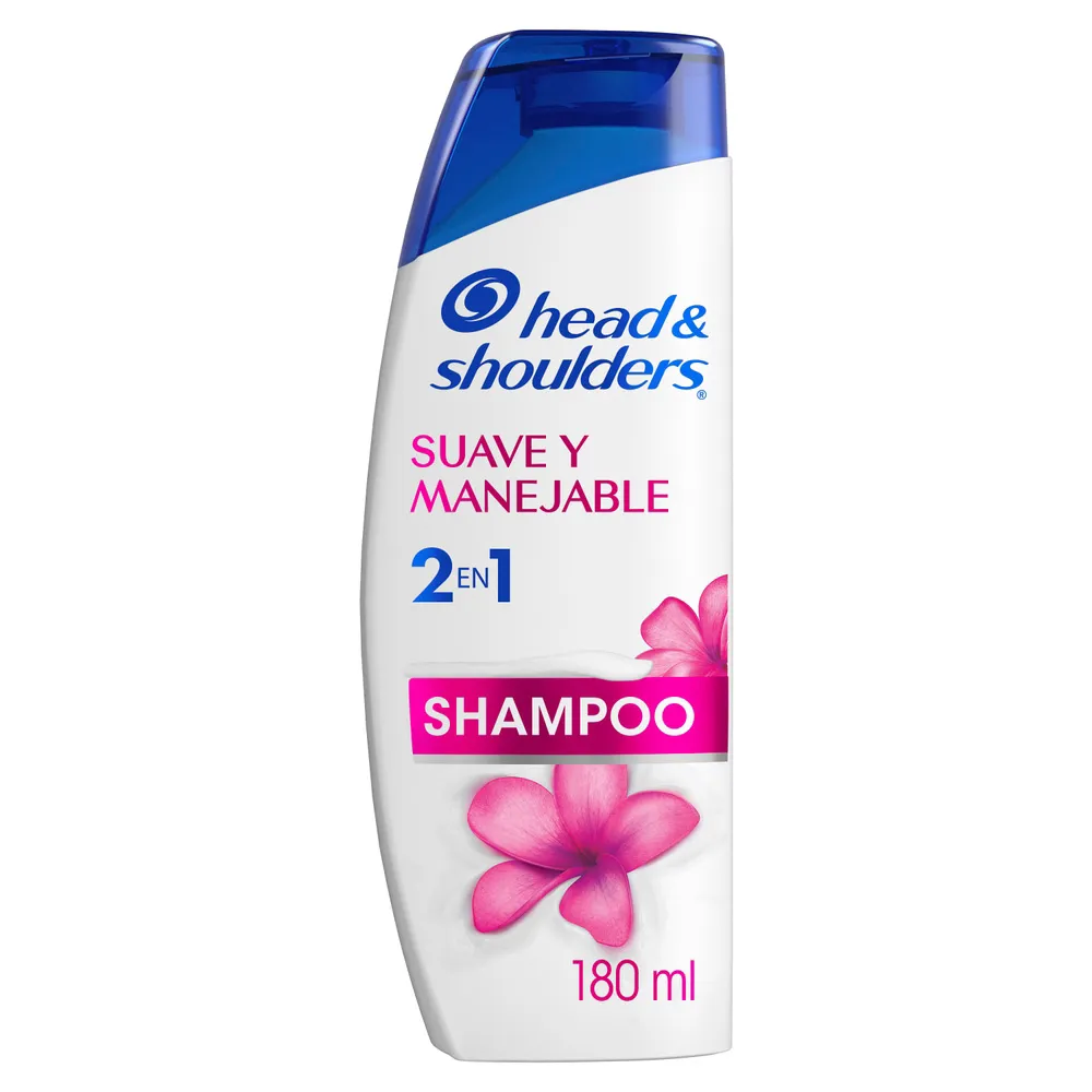 SHAMPOO HEAD SHOULDERS HYS SUAVE Y MANEJABLE 2 EN 1 FRASCO X 180 ML