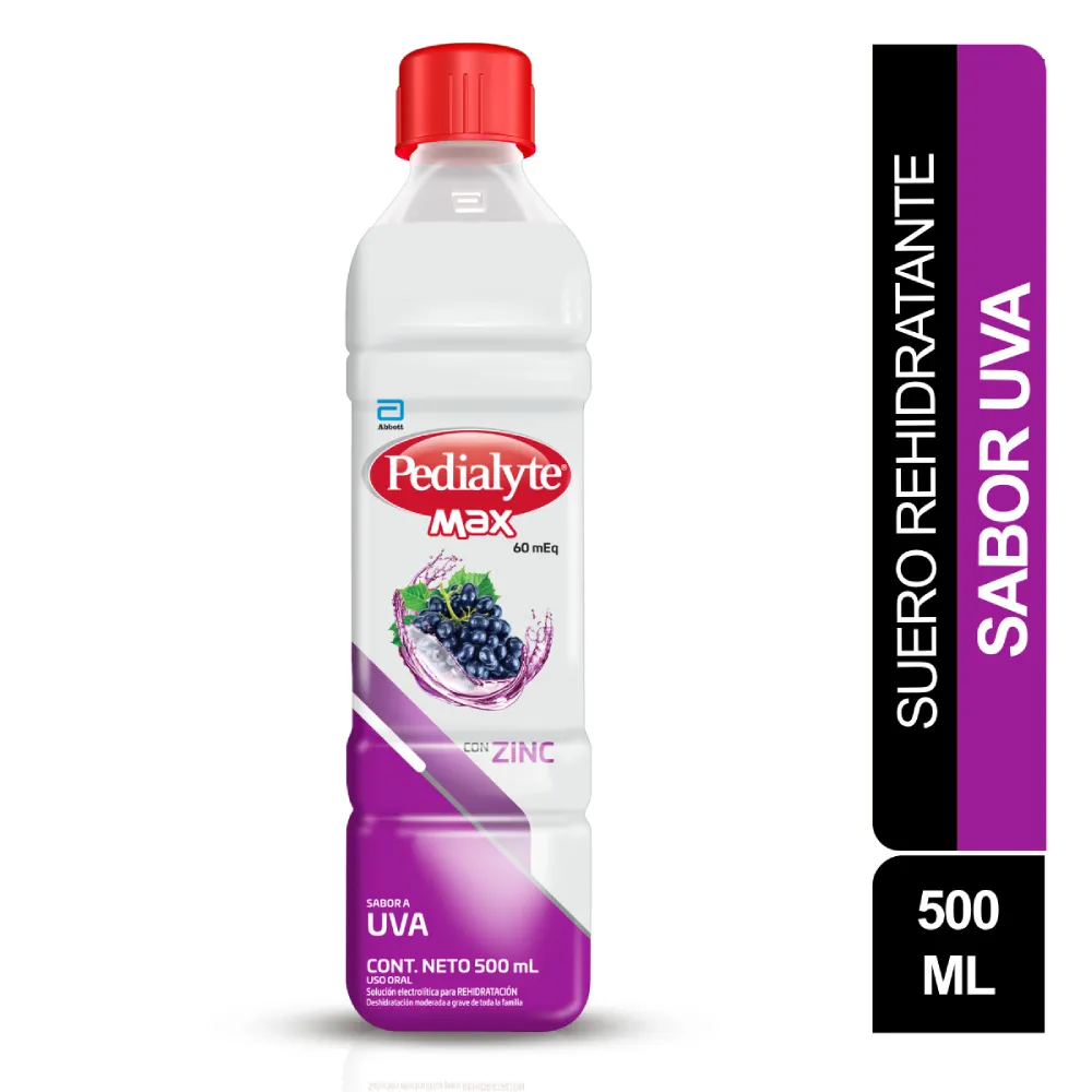 PEDIALYTE 60 ZINC UVA FRASCO X 500 ML