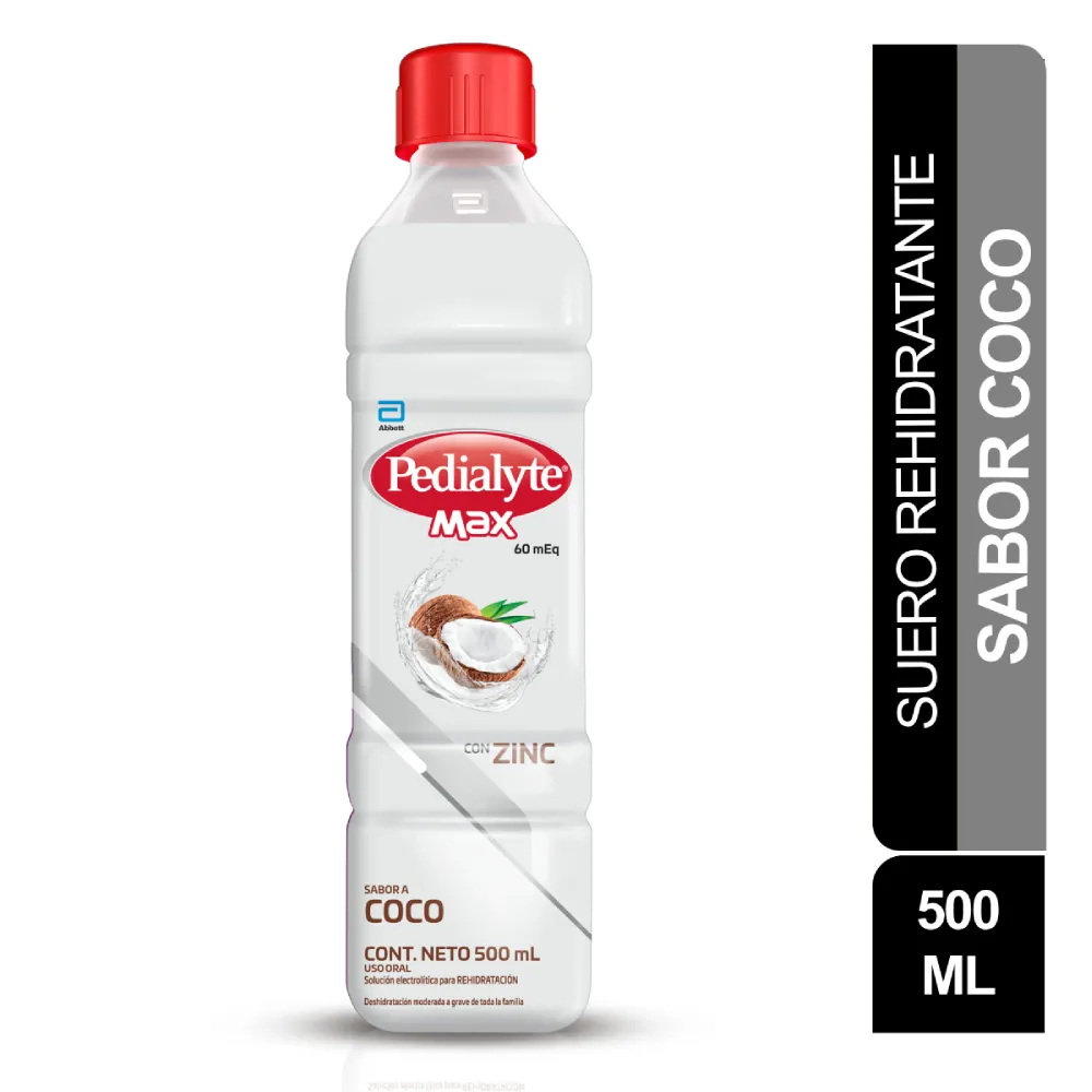 PEDIALYTE 60 ZINC COCO FRASCO X 500 ML