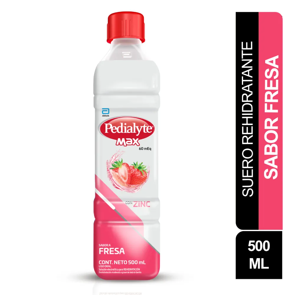 PEDIALYTE 60ZINC FRESA FRASCO X 500 ML