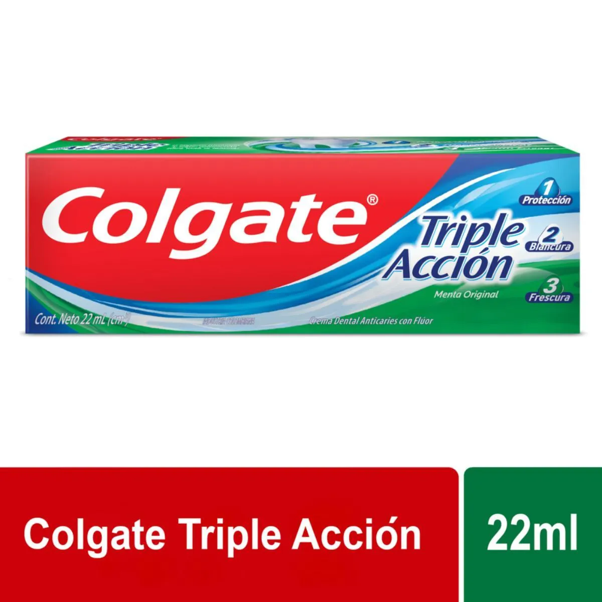 CREMA DENTAL COLGATE TRIPLE ACCION TUBO X 22 ML