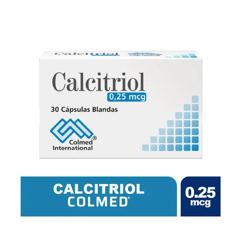 CALCITRIOL 0,25 MCG CAJA X 30 CAPSULAS BLANDAS (COLMED)