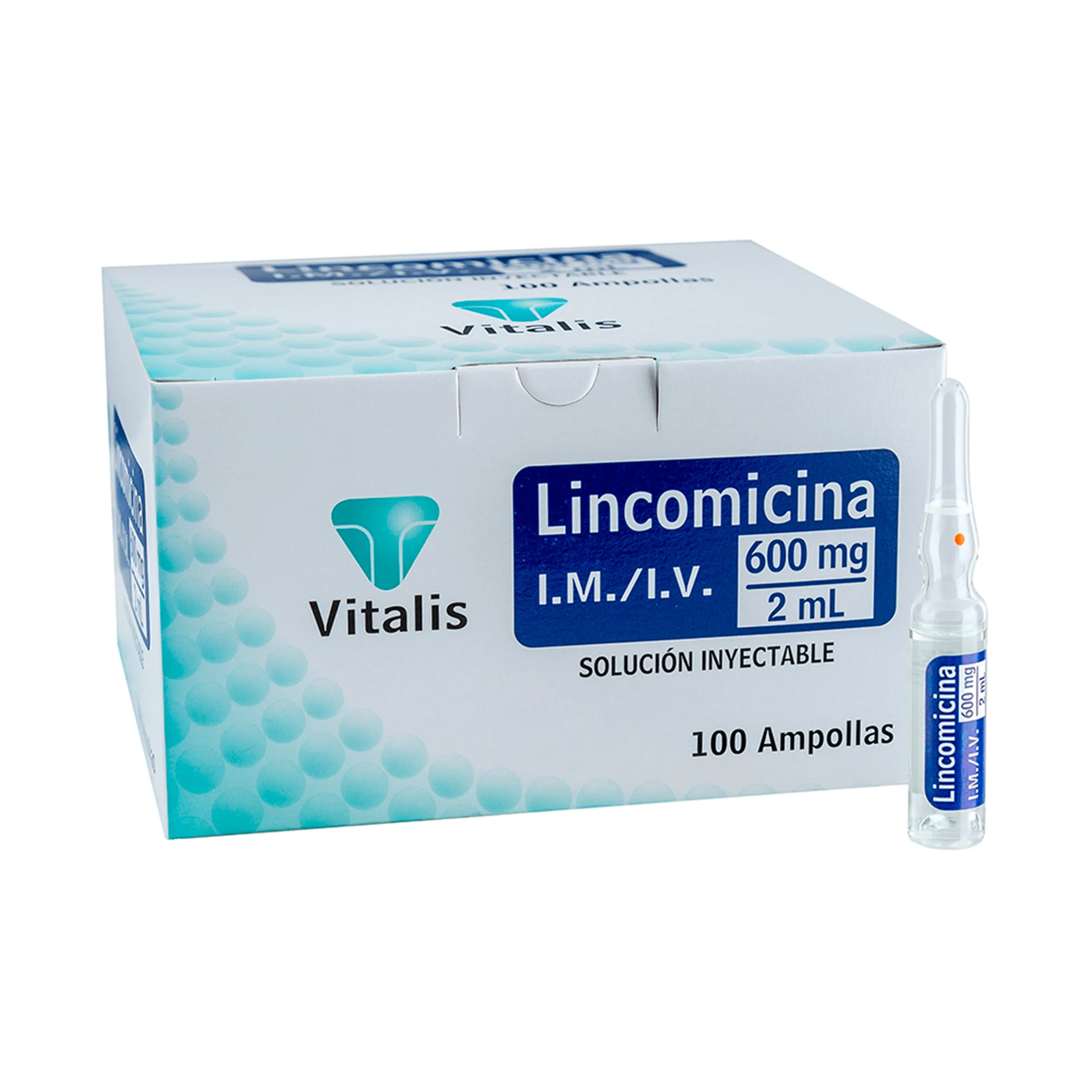 LINCOMICINA 600 MG/ 2ML SOLUCION INYECTABLE CAJA X 100 AMPOLLLAS