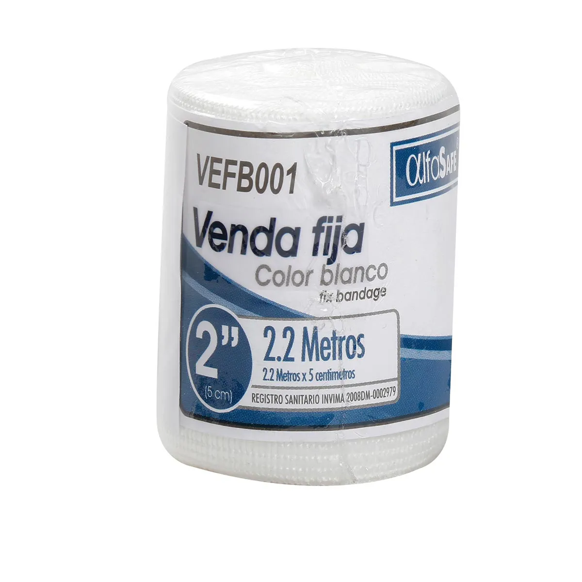 VENDA FIJA BLANCA  4" X 2.2 METROS  (ALFASAFE)
