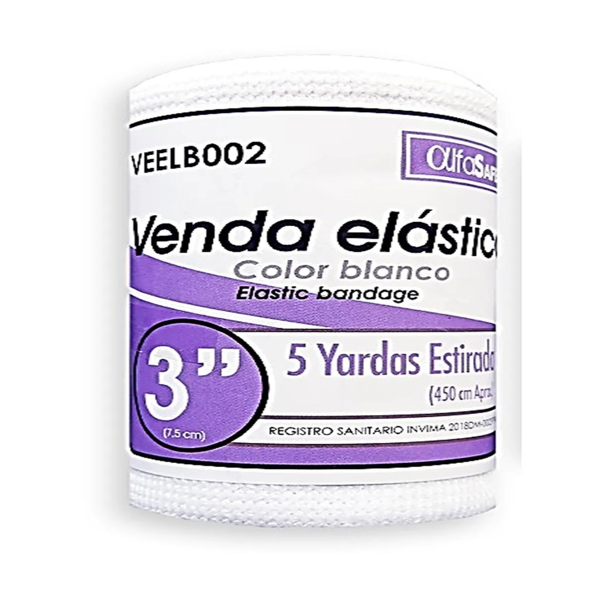 VENDA ELASTICA COLOR BLANCO 3X5 YARDAS (ALFASAFE)