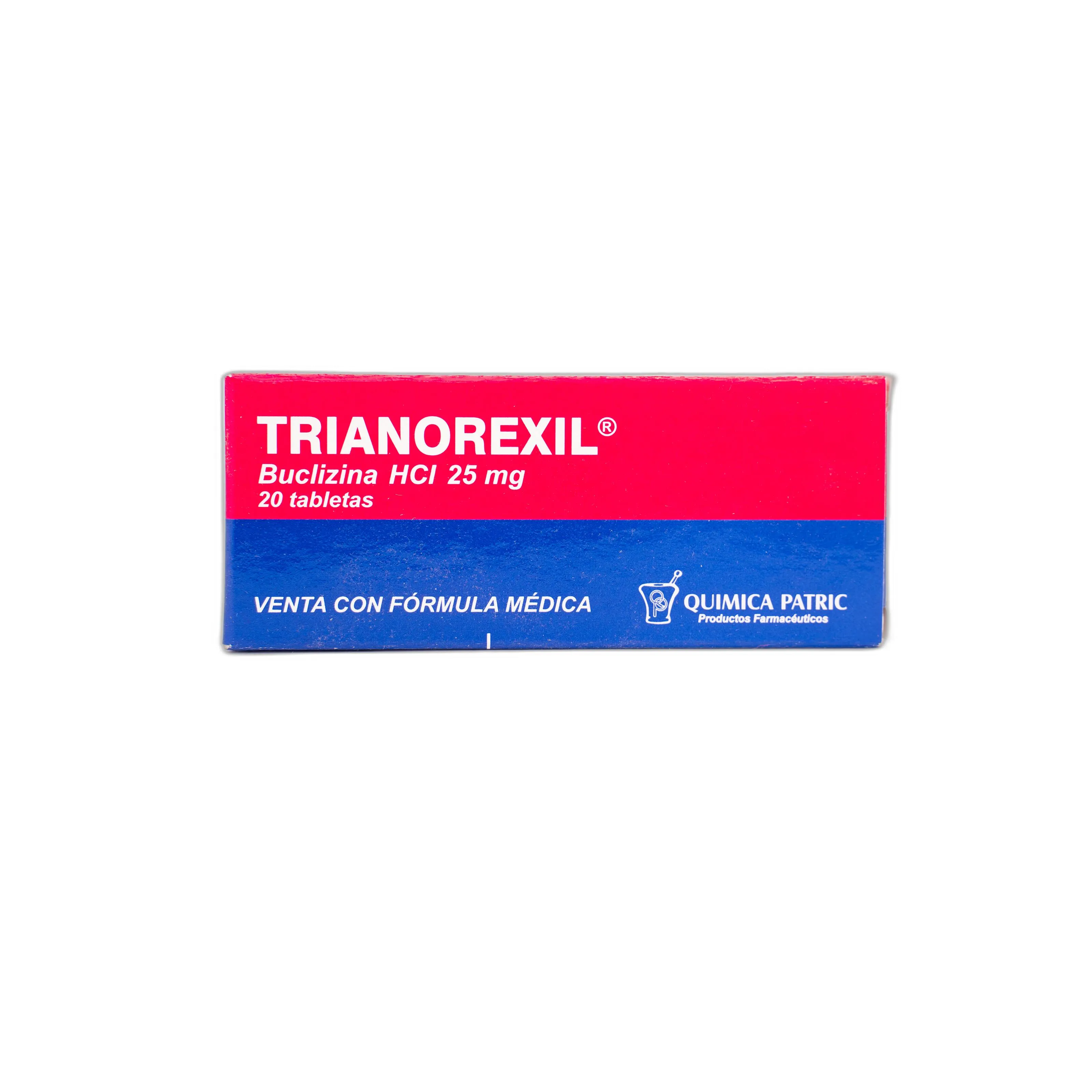 TRIANOREXIL 25 MG CAJA X 20 TABLETAS (QUIMICA PATRIC)