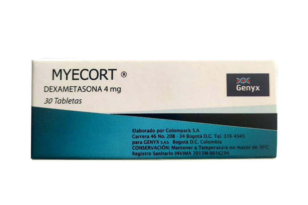 MYECORT 4 MG CAJA X 30 TABLETAS