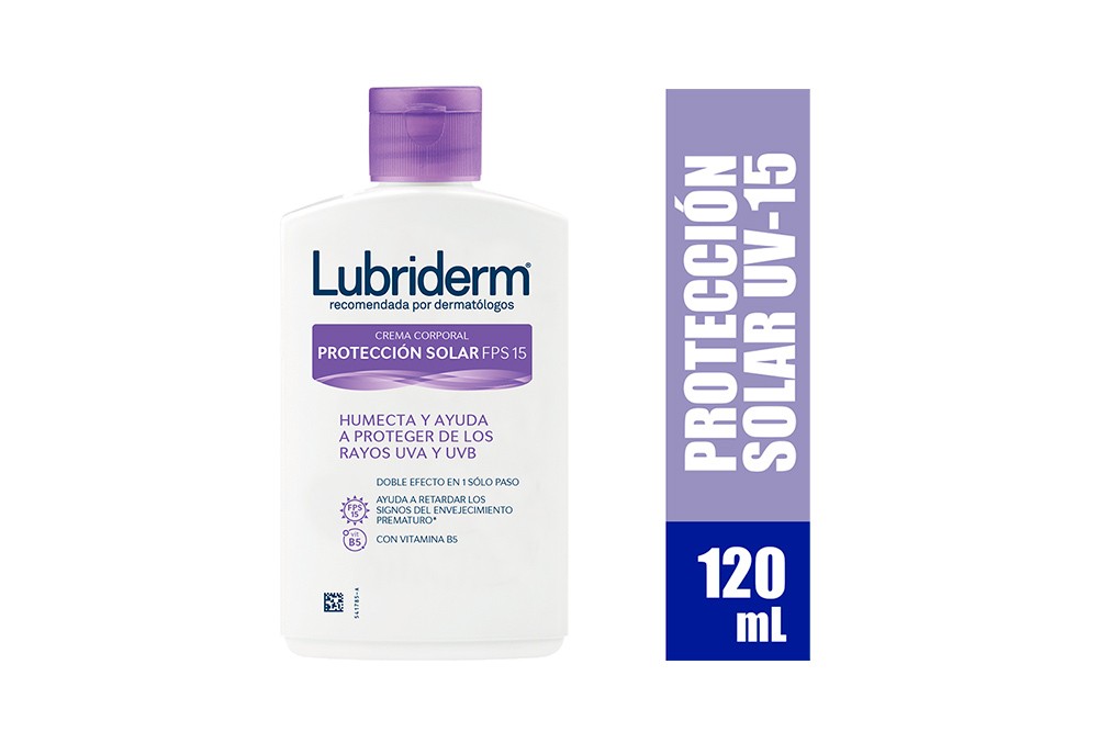 CREMA LUBRIDERM PROTECCION SOLAR FPS 15 FRASCO X 120 ML