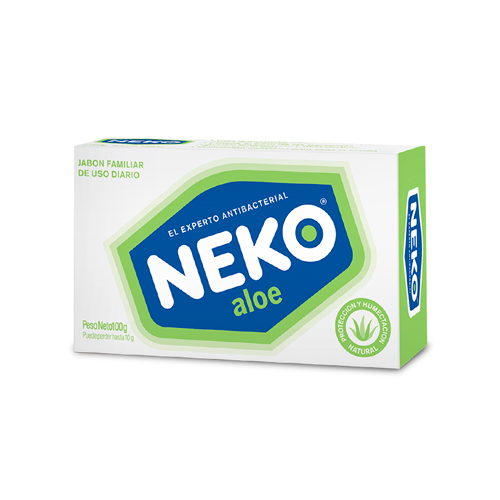 JABON NEKO ANTIBACTERIAL ALOE VERA BARRA X 110 GR