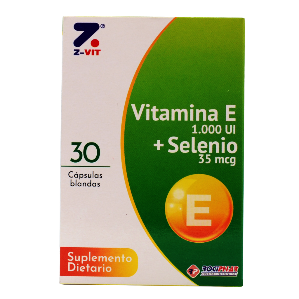 VITAMINA E 1000 UI + SILENIO 35 MCG CAJA 30 CAPSULAS (ROCIPHAR)