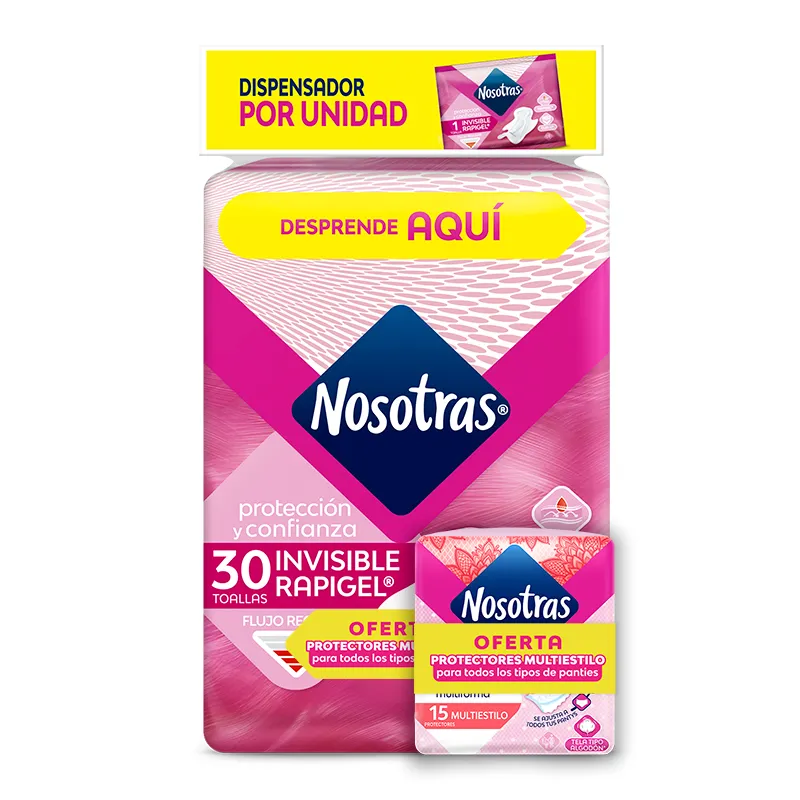 TOALLAS NOSOTRAS RAPIGEL X 30 + PROTECTORES