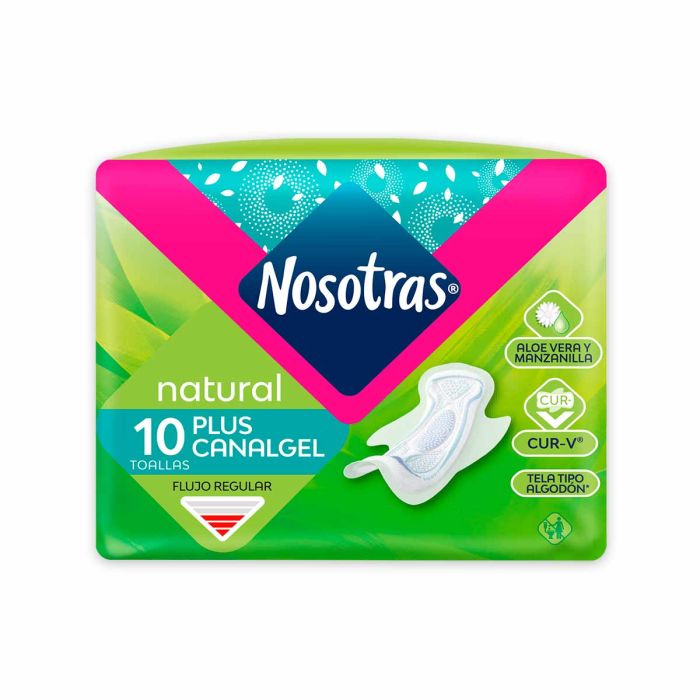 TOALLAS NOSOTRAS NATURAL PLUS CANALGEL X 30 UND