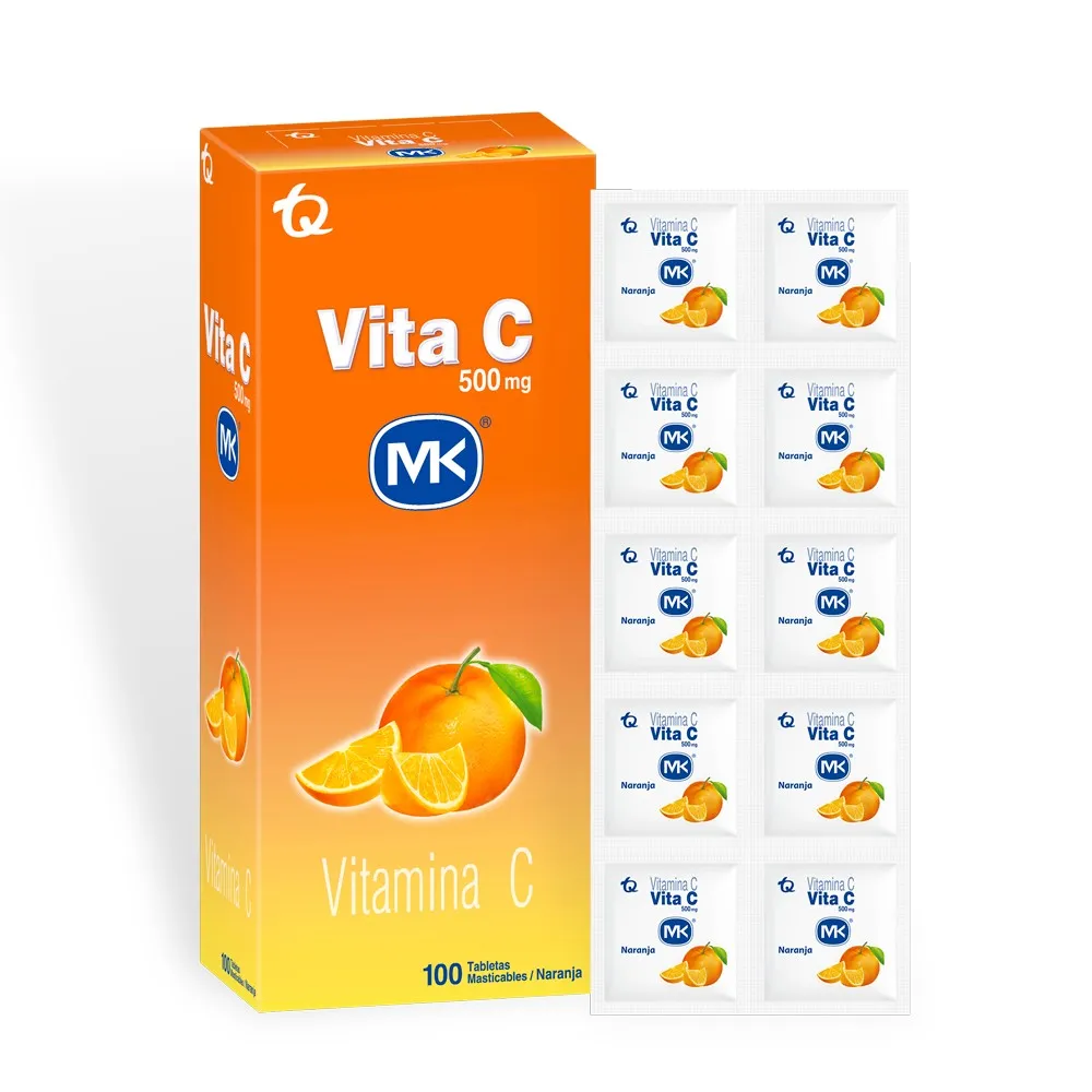 VITAMINA C 500 MG DE NARANJA CAJA X 100 TABLETAS (MK)