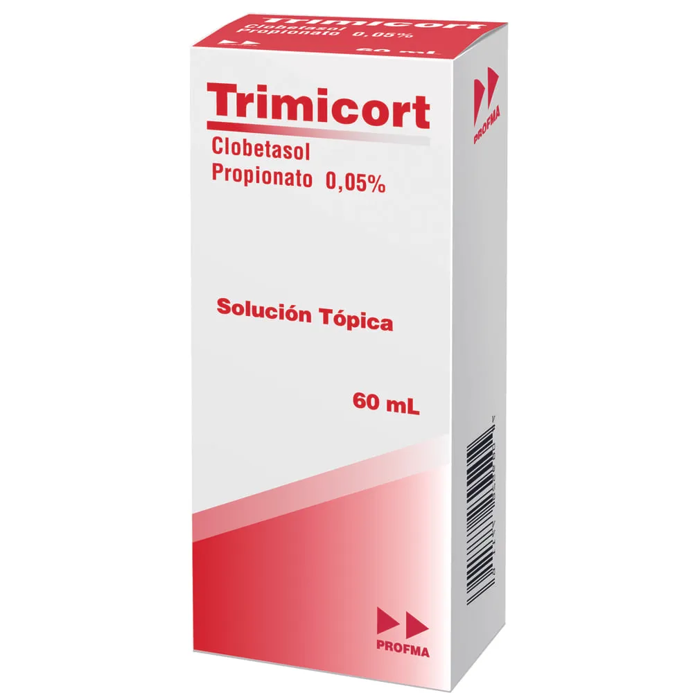 TRIMICORT CLOBETASOL PROPIONATO 0,05% SOLUCION TOPICA FRASCP FRASCO X 60 ML (PROFMA)