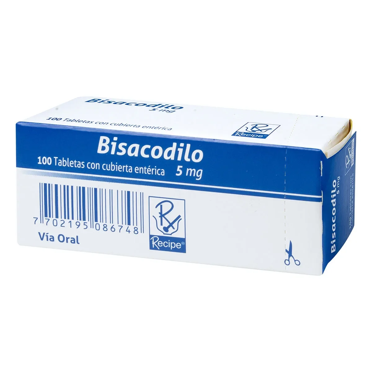 BISACODILO 5 MG CAJA X 100 TABLETAS (RECIPE)