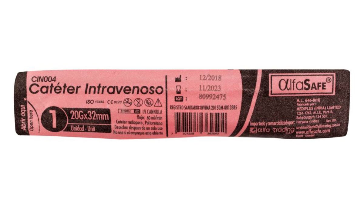 CATETER YELCO Nº 20 ROSADO