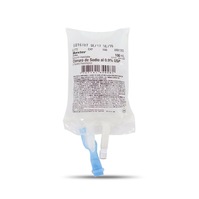 CLORURO DE SODIO 0.9% SUERO FISIOLOGICO BOLSA X 100 ML (BAXTER)