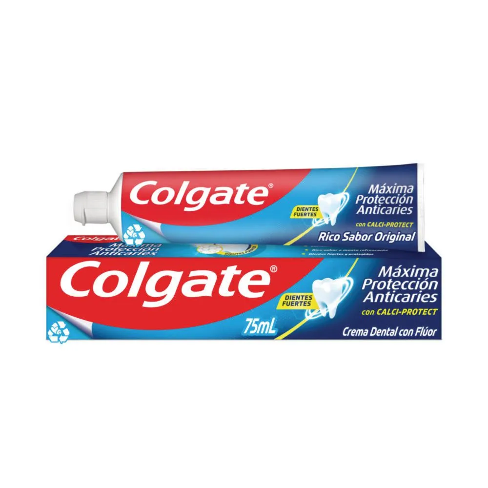 CREMA DENTAL COLGATE  MENTA ORIGINAL MAXIMA PROTECION X 75 ML