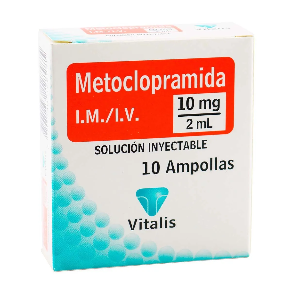 METOCLOPRAMIDA 10MG/2 ML CAJA X 10 AMP (VITALIS)