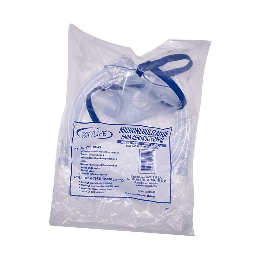 MICRONEBULIZADOR PARA AEROSOLTERAPIA PEDIATRICO (BIOLIFE)