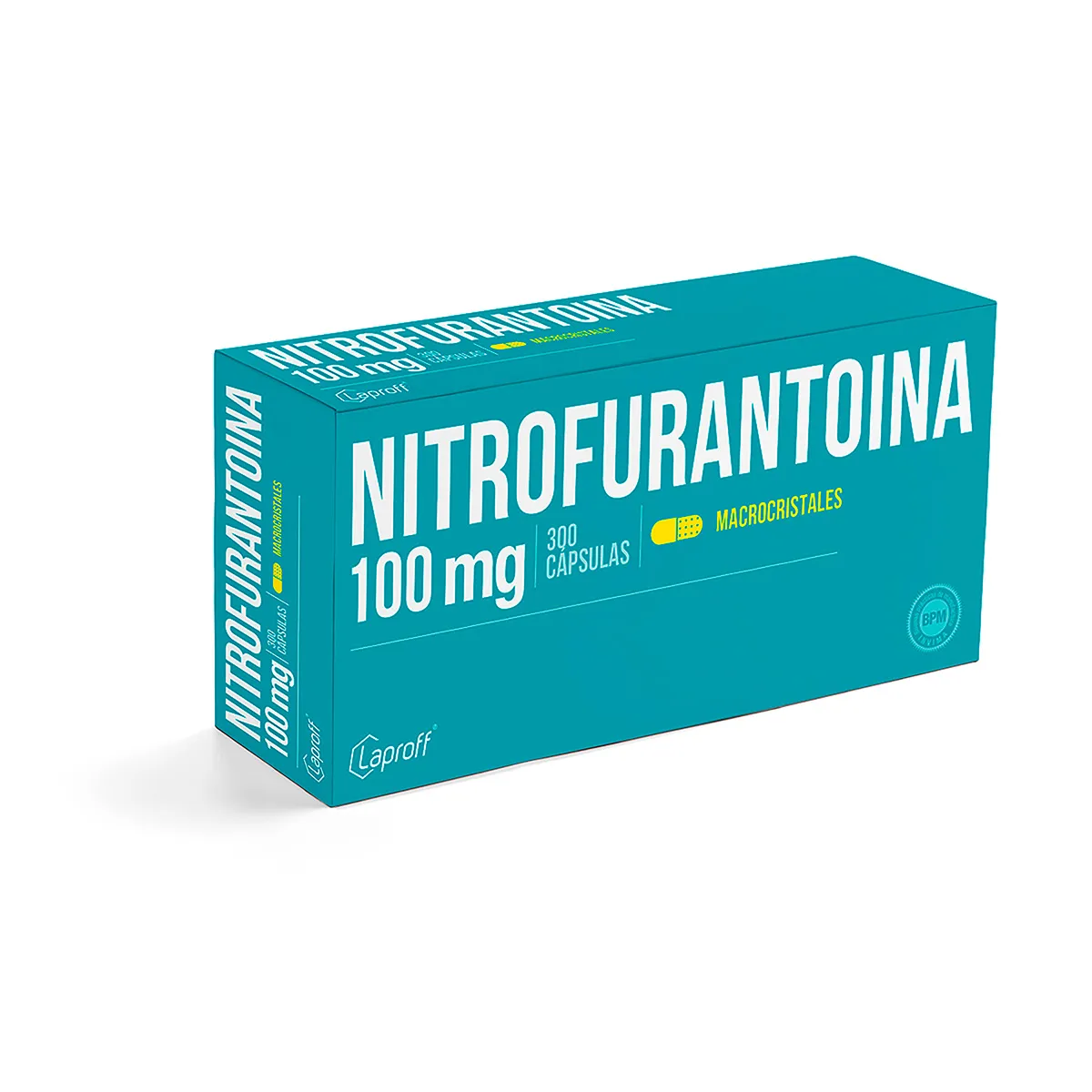 NITROFURANTOINA 100MG CAJA X 300 CAPSULAS (LAPROFF)
