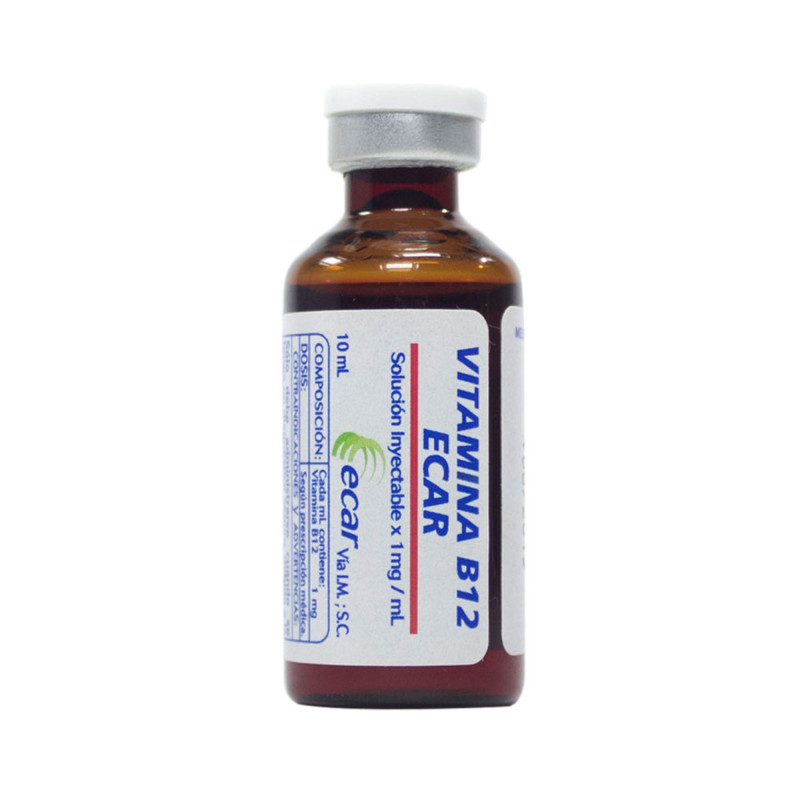 VITAMINA B12 SOLUCION INYECTABLE 1 MG/ ML AMPOLLA X 10 ML (ECAR)