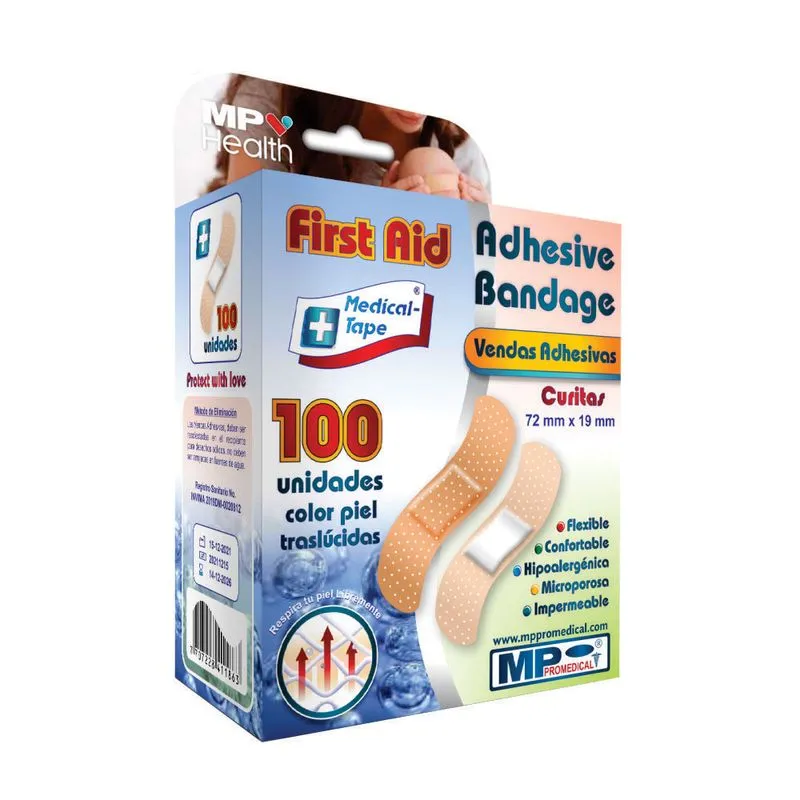 CURAS  ADHESIVAS TRASPARENTE CAJA X 100 UND (PROMEDICAL)