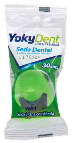 SEDA DENTAL CON MENTA ROLLO X 30 MTS (YOKYDENT)