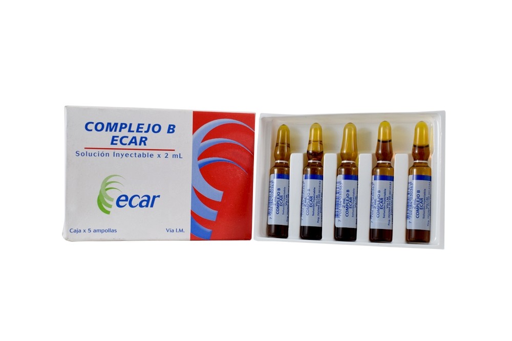 COMPLEJO B SOLUCION INYECTABLE X 2 ML CAJA X 5 AMPOLLA (ECAR)