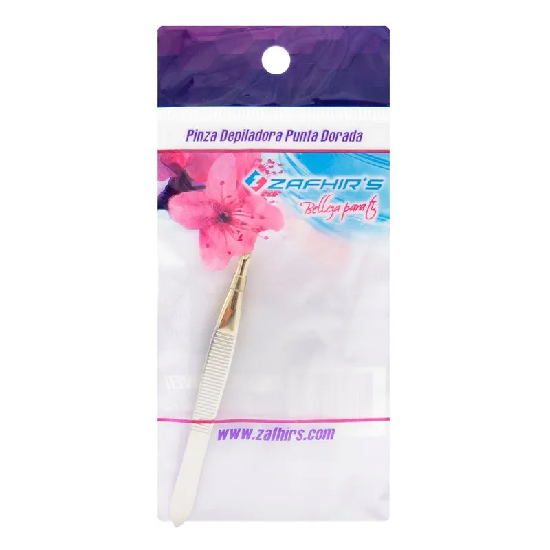 PINZA DEPILADOR PUNTA DORADA